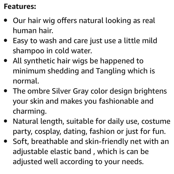 Ombré Silver Grey & White 22” Curly Wig - Picture 15 of 15